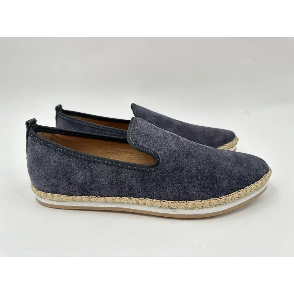 Peter Millar Navy Suede Slip-On Boat Shoes